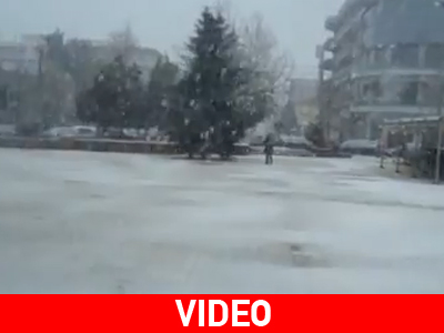 Έντονη χιονόπτωση στην Ορεστιάδα