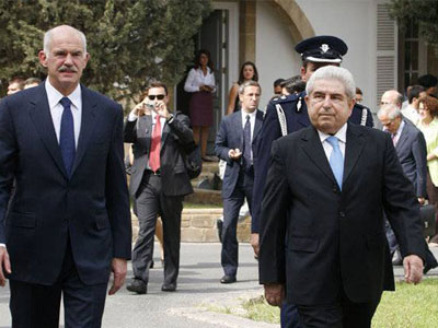 Συνάντηση Χριστόφια – Παπανδρέου