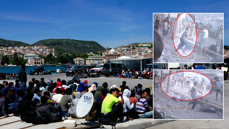 Άγριες συμπλοκές στη Μυτιλήνη