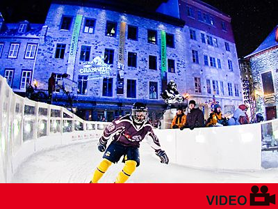 Γιούργιαααα! Crushed Ice Κατάβαση και κόντρες με παγοπέδιλα !