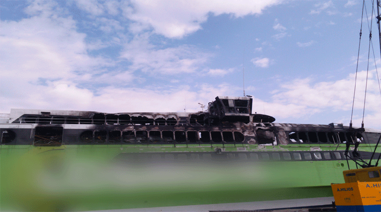 Η ANTIPOLLUTION “καθάρισε” το HIGHSPEED 5 που είχε υποστεί ζημιές από φωτιά τον Μάρτιο